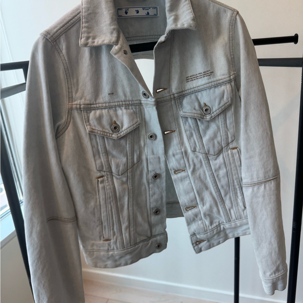 Off-White Light Blue Denim Jacket.  Worn ONCE!!!Collab with VIRGIL ABLOH!!